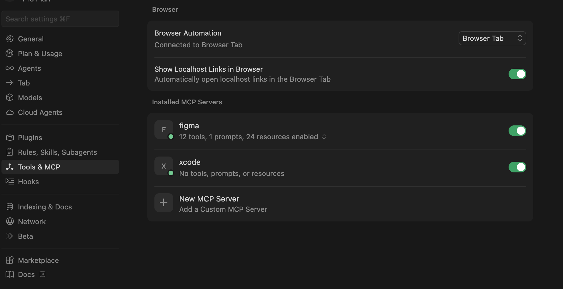 xcode integration to Cursor