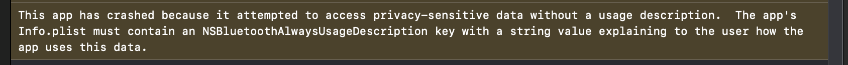 Console error